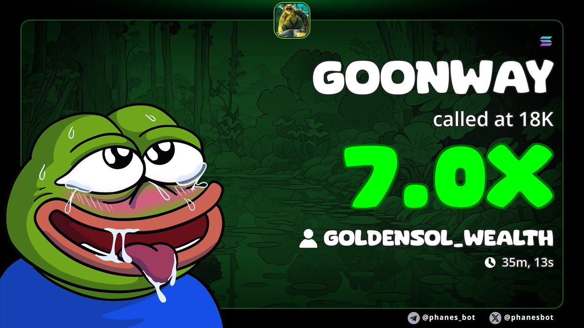 GoldenSolV7k2's tweet photo. $GOONWAY delivered a solid 7x gain for those who got in early. 

DO WELL TO SEND A MESSAGE AND GET YOUR FREE SIGNALS THANK ME LATER.

GoldenSol Ventures ✹

Early Entries | Smart Exits | Real Opportunities

Message me on:
https://t.co/xC8HxaZt1G https://t.co/f6UiHuUoux
