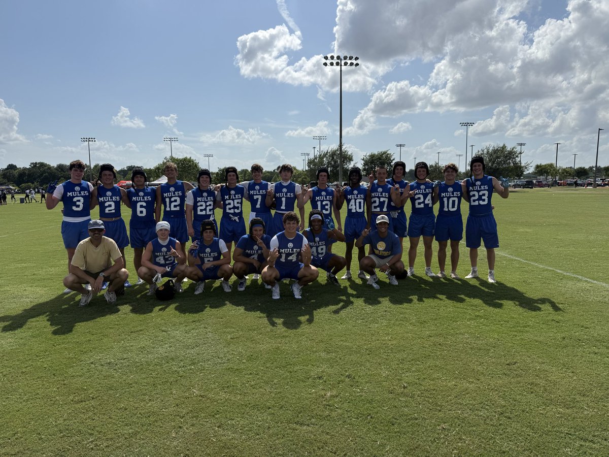 Coach_Nerio's tweet photo. Mules 2-1 in pool play at STATE 7on7! One 2pt conversion away from being 3-0 on the day! On to the CHAMPIONSHIP bracket tomorrow morning!
🫏 🆙 | #HTC | #HeightsWay https://t.co/wm6dzYQIm8