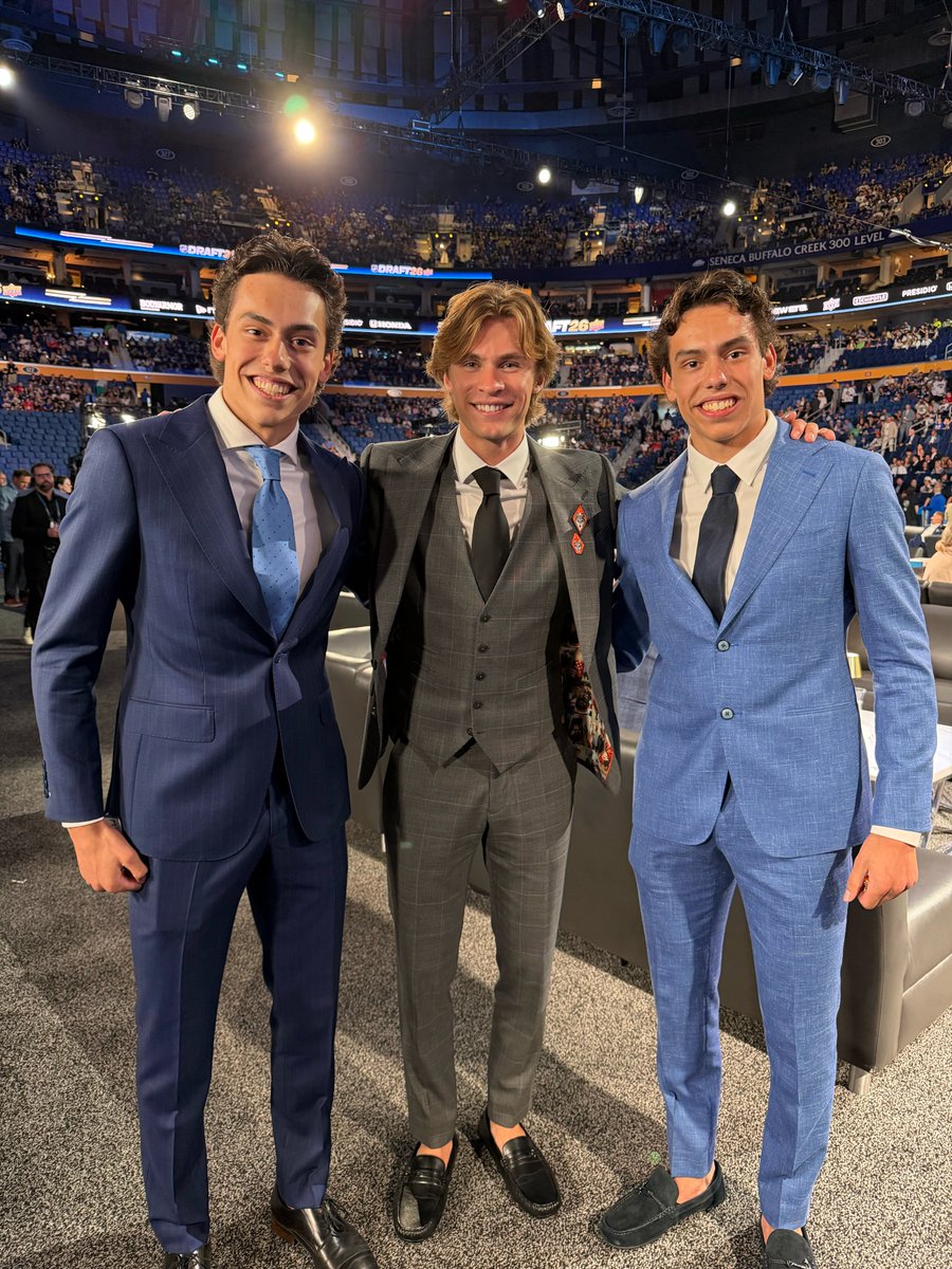 Sportsnet's tweet photo. Gavin McKenna 🤝 The Ruck Twins https://t.co/CLfMuulzei