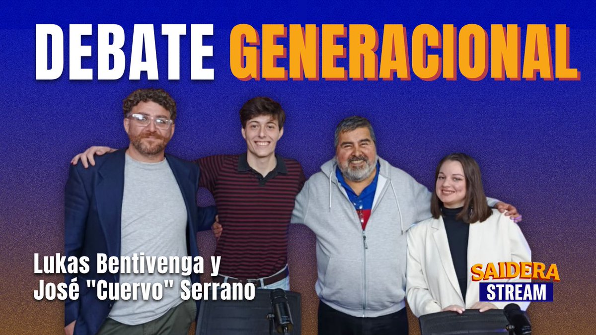 SaideraStream's tweet photo. DEBATE GENERACIONAL!

YA estrenamos nuevo episodio en nuestro canal de Youtube.

Con la conducción de @KievSanta https://t.co/eG1H74AsRQ