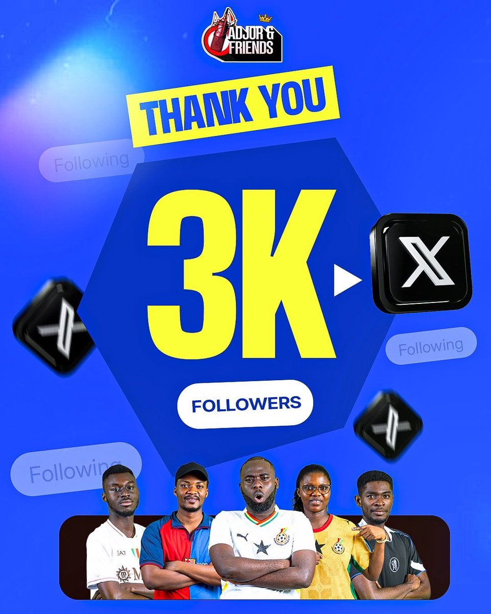 adjorNfriends's tweet photo. Thank you for supporting the ANF Club. 🔥🔥❤️🥹

As our thank you, we will be rewarding the first three followers who will predict the exact score of the Ghana-Croatia game tomorrow 

Stay tuned for another giveaway being announced soon!