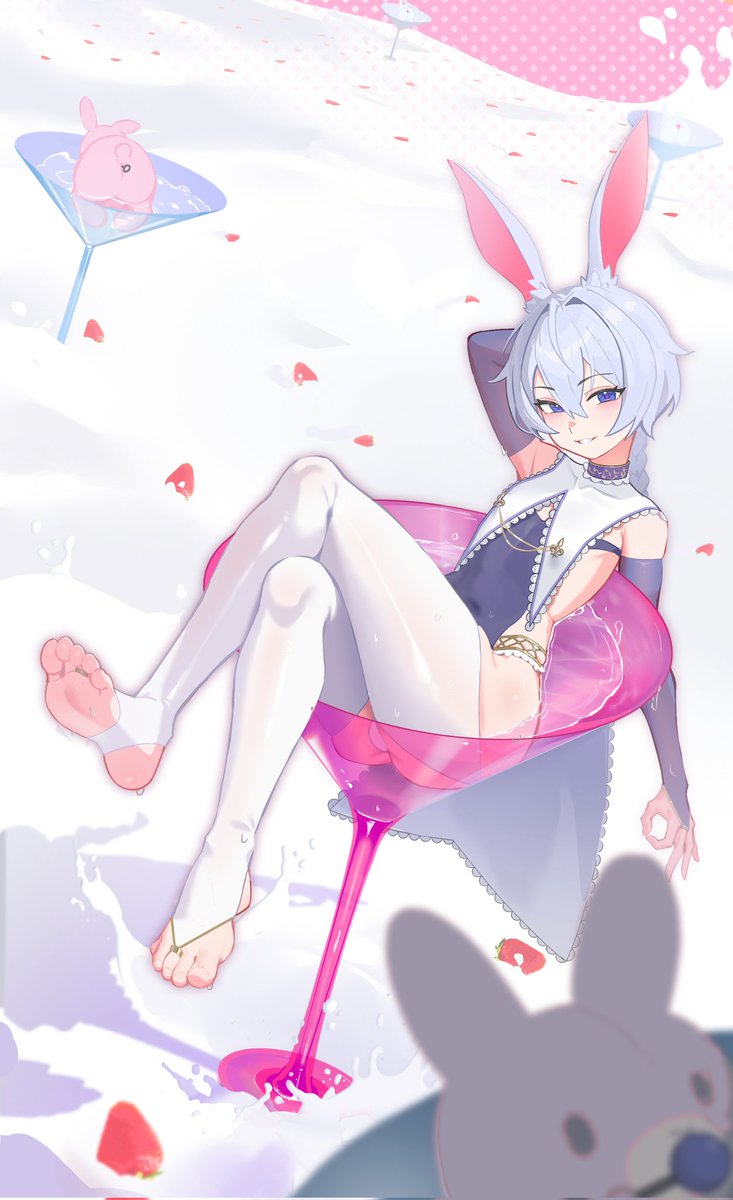 VRChat_Sonny's tweet photo. a cup of bunny,please~
来一杯伪娘兔子~
artist:守夜恶魔 https://t.co/4EKxQcHKpf
 #BunnyBoy #兔耳 #约稿 #Kawaii #Commission https://t.co/97SgAyQMF7