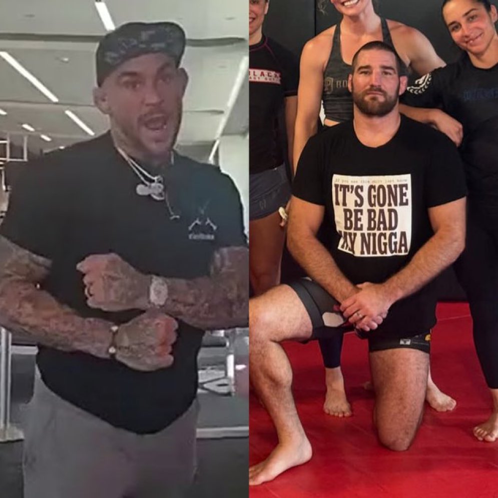HardcoreUFCFans's tweet photo. This is what Sean Strickland wore to the gym today💀 https://t.co/dx1UBEYtL0
