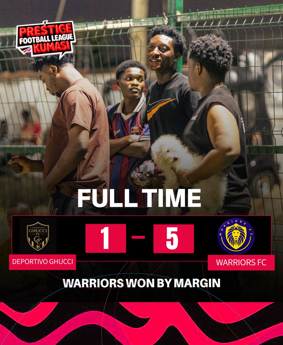 PRESTIGECUPP's tweet photo. #Updates With a HUGE margin , WARRIORS FC win the third match of the night against DEPORTIVO GUCCI FC🏆 https://t.co/GgQFYtWutL