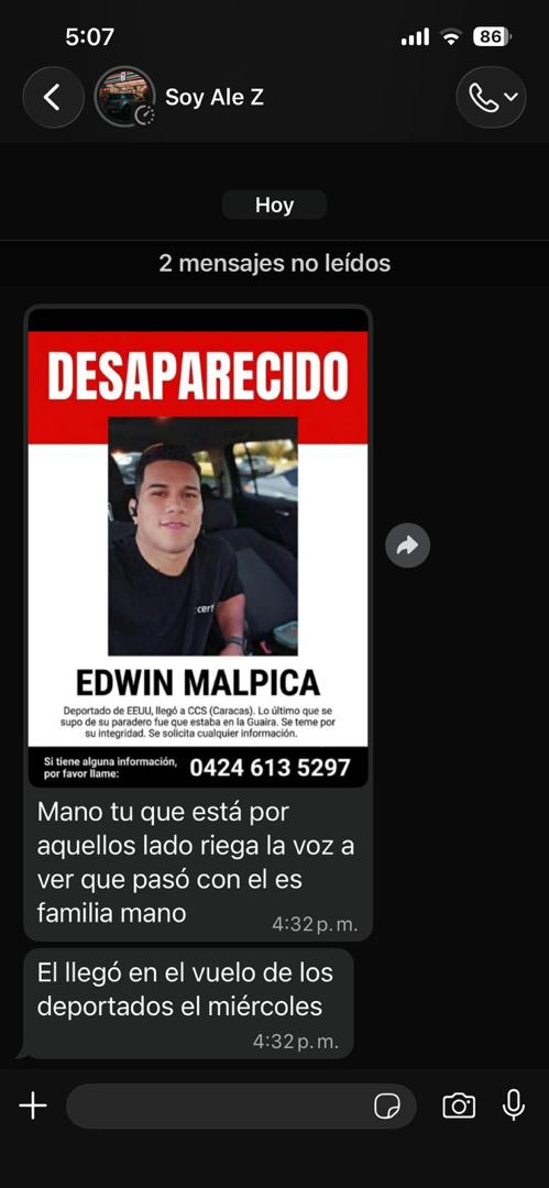 endsequera's tweet photo. 📍 SE BUSCAN:

Sarayu Pérez
Edwin Malpica
Magaly Amaro
José Augusto Ramos
Luci Ramírez

Los números de contacto de cada caso están en cada imagen. https://t.co/VcAtqrNnuz