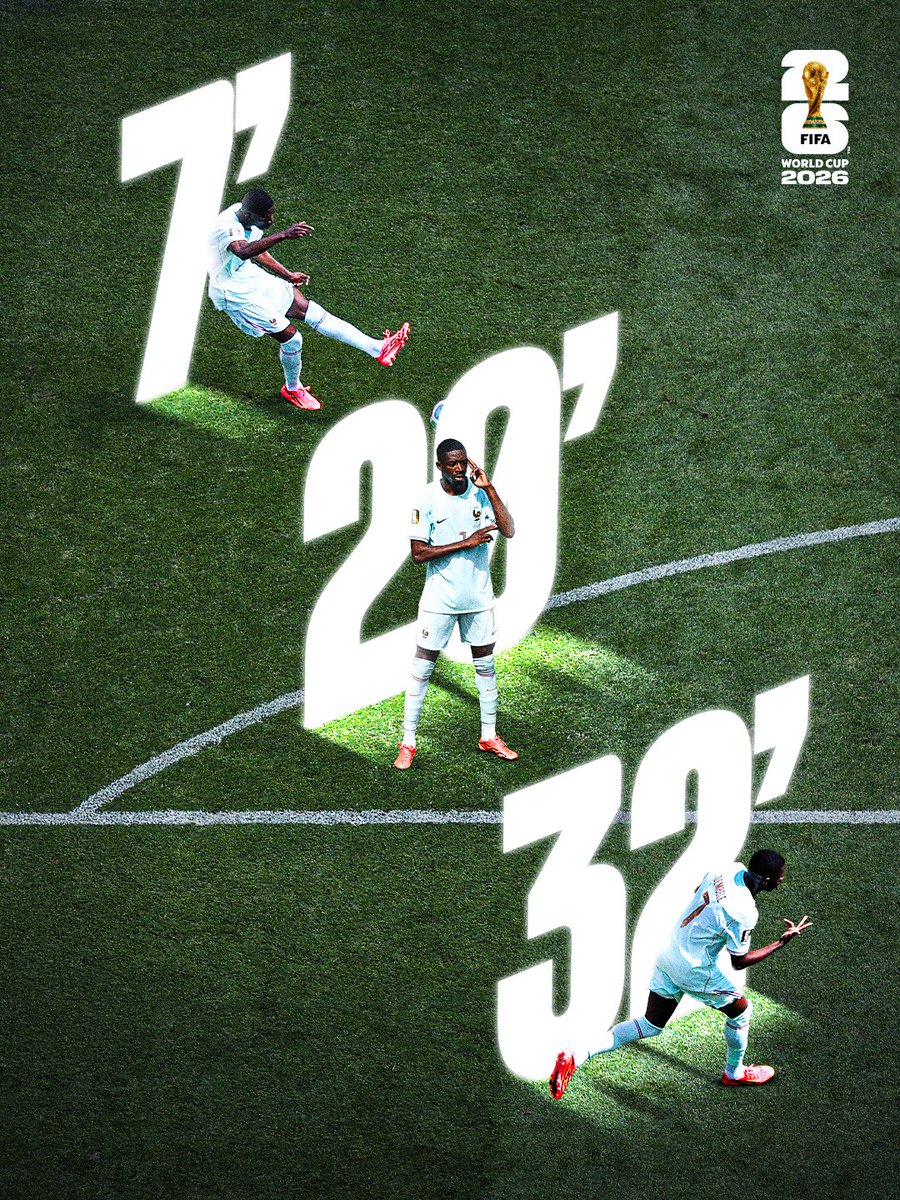 FIFAWorldCup's tweet photo. 32-minute Dembélé hat-trick 🥶

#FIFAWorldCup https://t.co/pxYhk2kz4K