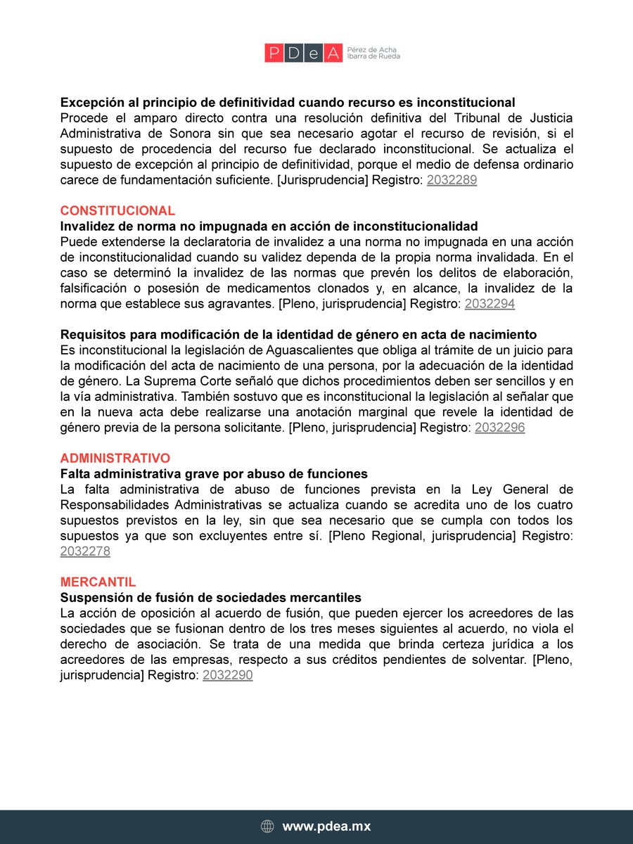 LuisPerezdeAcha's tweet photo. ¿Cuál es el órgano jurisdiccional competente para conocer del amparo promovido contra artículos de la Ley del Sector de Hidrocarburos impugnados por su sola entrada en vigor? Te invito a leer #QuéDicenLosTribunales, el blog de PDeA Abogados, en el que encontrarás el resumen de ese y otros criterios publicados en el Semanario Judicial: