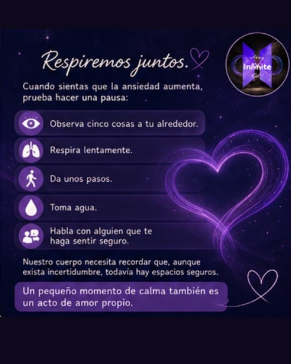 ARMYINFINITECOL's tweet photo. 🇻🇪💜 Si hoy tu corazón está en Venezuela, queremos recordarte algo: lo que sientes es válido. Desde #ZeroOClockPurple compartimos un espacio de apoyo, autocuidado y empatía para nuestra familia ARMY y para todos quienes atraviesan este momento. No están solos. 💜
 #Venezuela https://t.co/ZHsCbBL74u