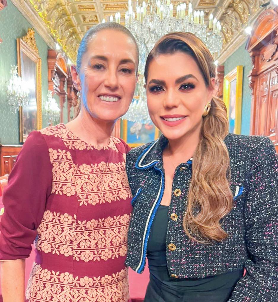 EvelynSalgadoP's tweet photo. Gracias, querida presidenta, @Claudiashein, por todo el respaldo, el cariño y el compromiso que siempre le brinda a Guerrero. ❤️

¡Nuestro estado tiene en usted a una gran aliada! 🤝🇲🇽 https://t.co/2oT66fryQF