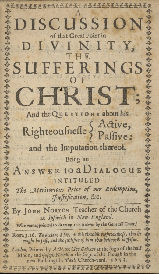 1six8nine's tweet photo. Btw, This is the work of John Norton which Cotton Mather is recommending: (https://t.co/CHZg2JHrWf) https://t.co/T7qMNnqarw