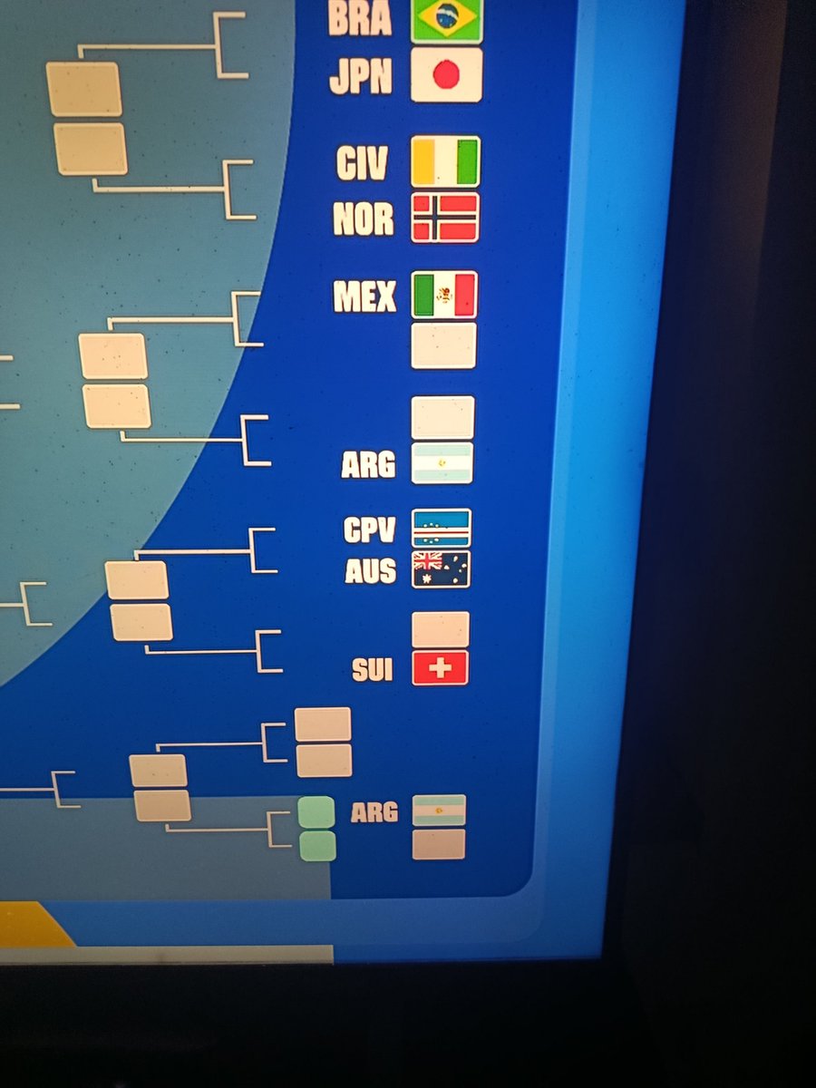leskyous's tweet photo. La TV belge qui aime trop l Argentine elle veut la mettre deux fois dans le tableau final 😂 #rtbf #cdm https://t.co/wjCL1tbj2r
