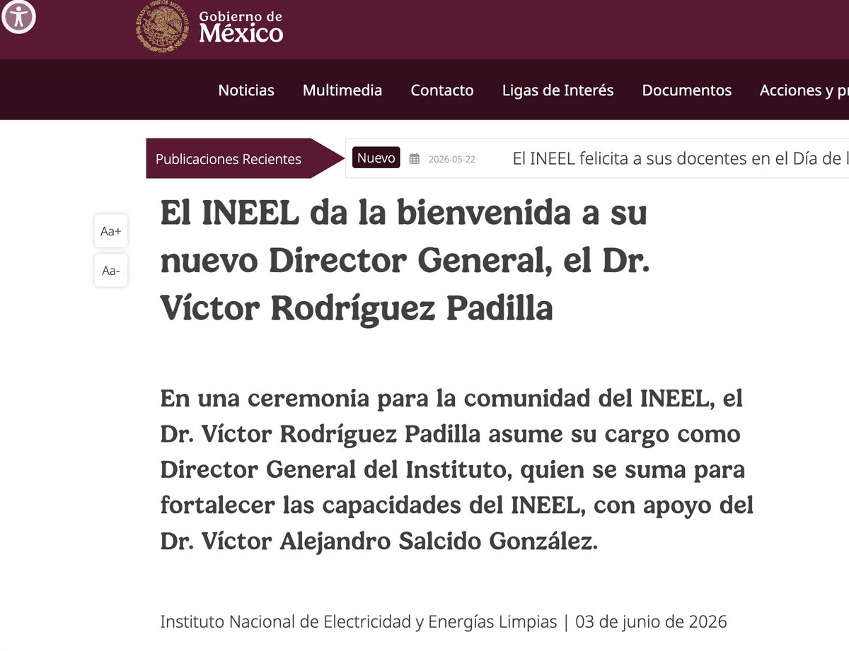perezdiazmx's tweet photo. 🔺MIENTEN, MIENTEN, MIENTEN...

El 3 de junio, Víctor Rodríguez Padilla se presentó como nuevo director del @INEEL_MX.

Mienten para lavarse las manos. 

Es terrible, lamentable y vergonzoso. https://t.co/CVzwpyzIjW