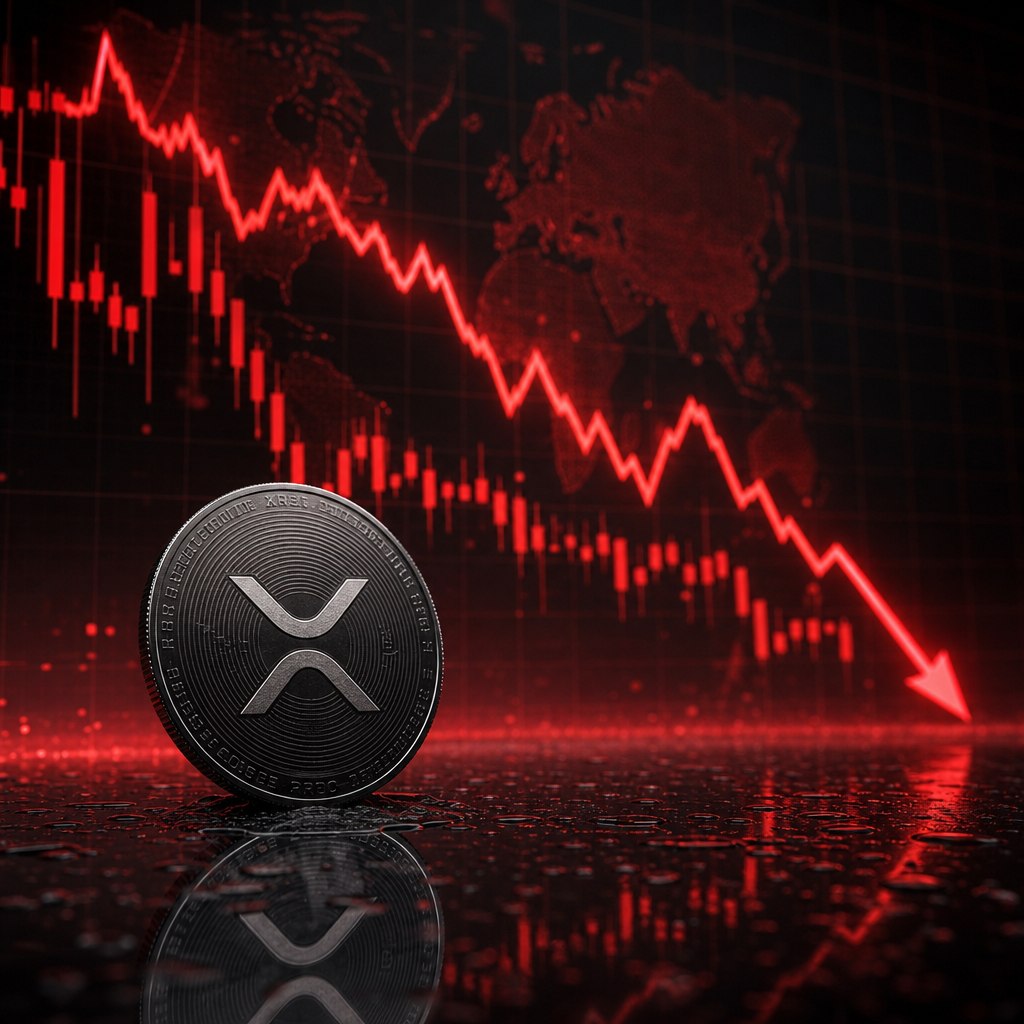 Crypto_Man_Ai's tweet photo. 📉 XRP fell to a 20-month low near $1.05, a decline of more than 70% from its 2025 high.

The current $1 level is key, and if it breaks, the next downside targets could be $0.85 and $0.70. https://t.co/0HfXLe9EIL