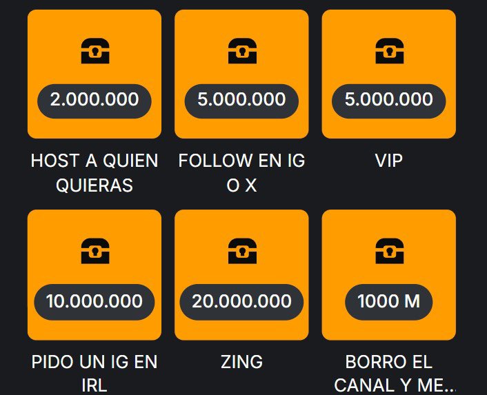 espinozp's tweet photo. manden foto de los puntos del canal que tienen para saber si es necesario bajar precios y agregar otras recompensas https://t.co/uglSH0czwT
