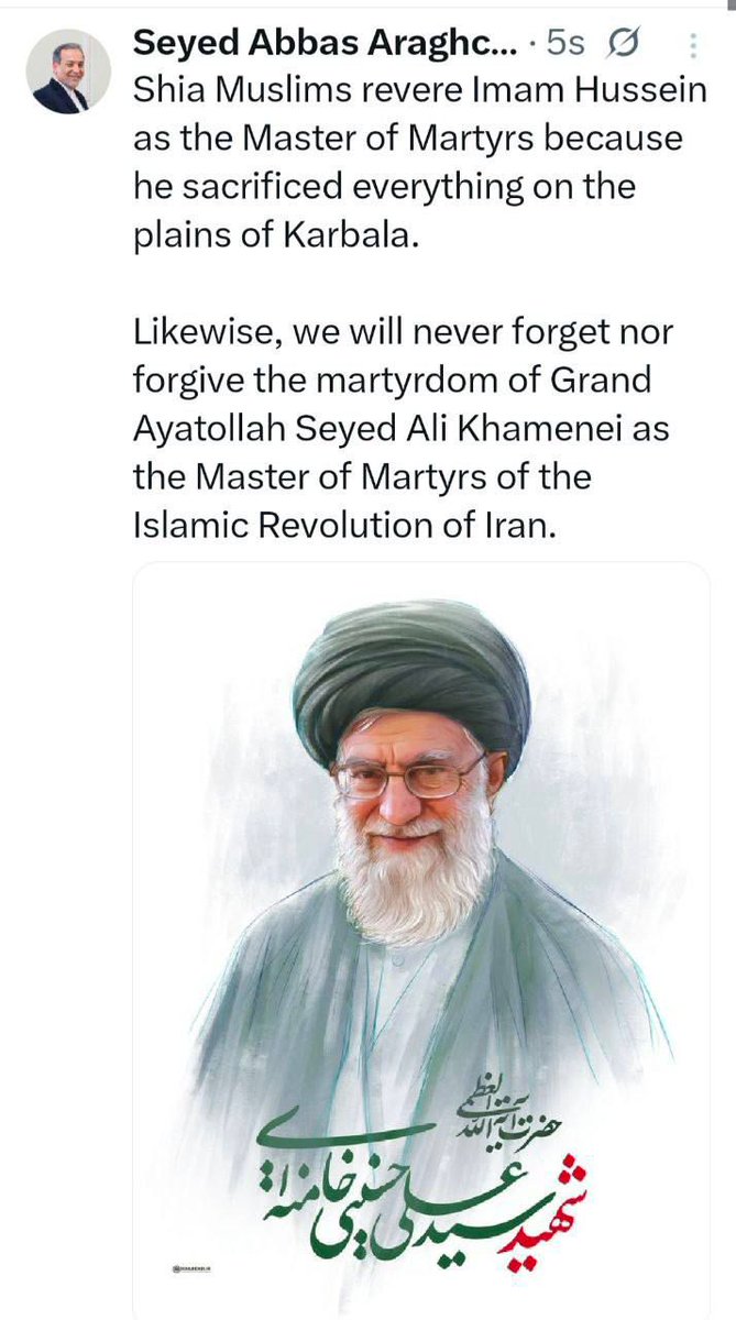 MoBoroujerdi's tweet photo. Whatever agreement is reached, it may eventually compensate for the financial losses of the war, but our grudge against the killers of the Imam and our children will remain until the day of revenge. https://t.co/CAcvjQC0CQ