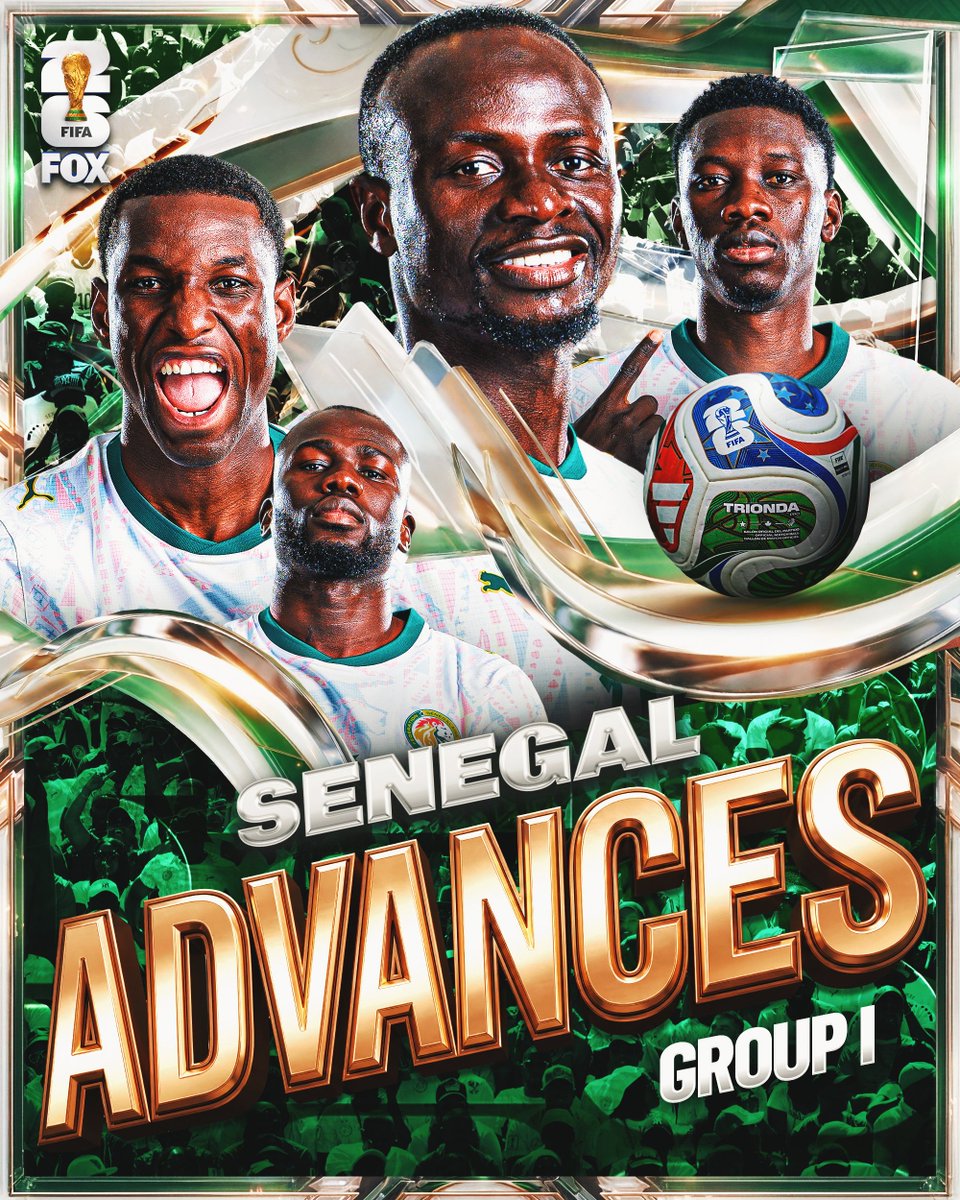 FOXSoccer's tweet photo. Senegal has secured a spot in the Round of 32 🇸🇳 https://t.co/NhyMVwgOP0