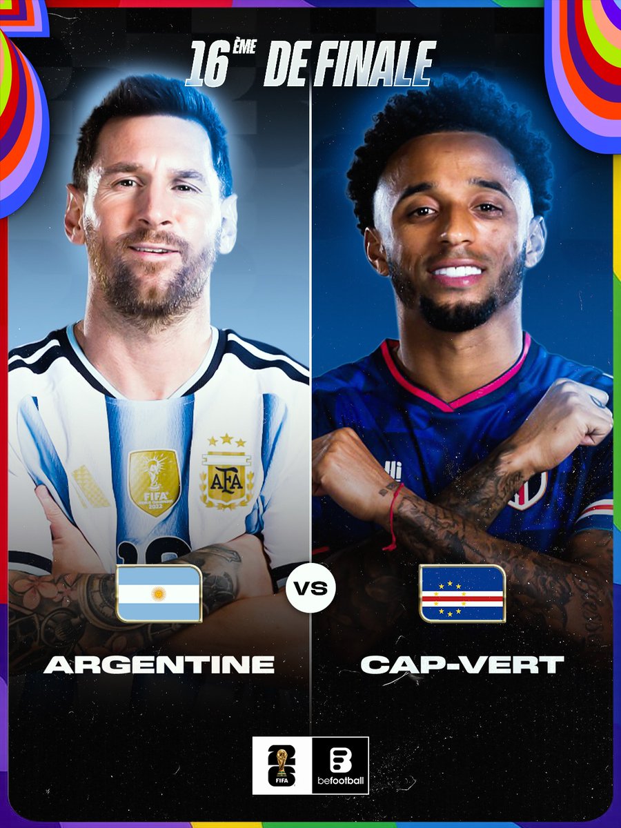 _BeFootball's tweet photo. 🚨 LE CHOC DES MONDES !!! 😱

ARGENTINE 🇦🇷 - 🇨🇻 CAP-VERT https://t.co/VleMolZD0y