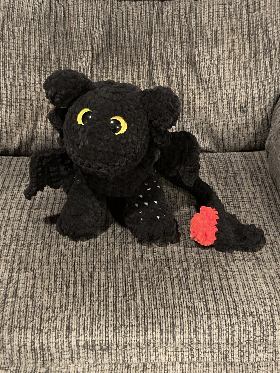 TheKnightOfVoi2's tweet photo. I finished a WIP I’ve had on hold for a while now because I was waiting on the yarn to arrive! I made this Toothless for my sister for Christmas and I’m sure she’ll love it! The pattern is from KPcreations! 

https://t.co/bQPQM4tuHK https://t.co/MYnkz3hEfP