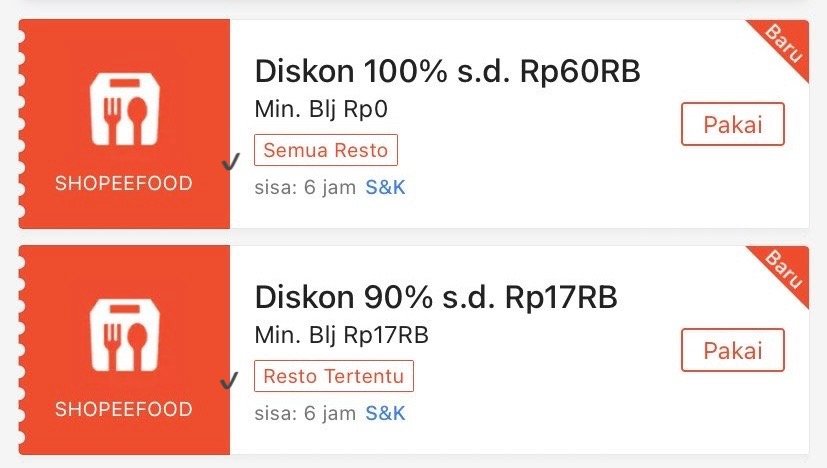 dqramatis's tweet photo. @discountfess Ini guys vouchernya, ada diskon 100% dan 90%, bisa buat semua resto

Diskon 100% klaimnya di sini:
https://t.co/kbEtegQxc6
Kodenya SEPAKAT

Diskon 90% klaimnya di sini:
https://t.co/OhMng5MHUq https://t.co/O9EnULszqB