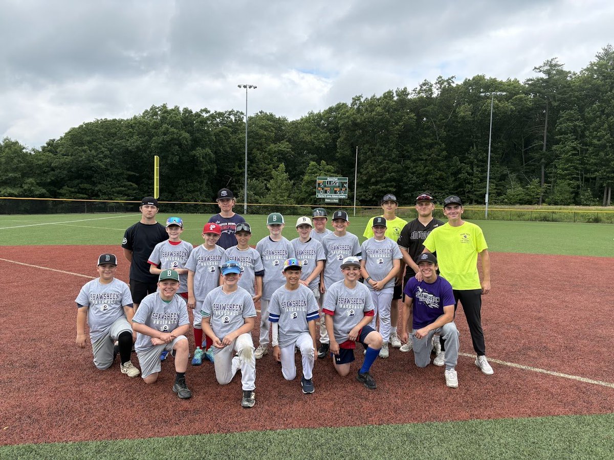 ShawsheenRams's tweet photo. Wrapping up the final day of our Shawsheen Youth Summer Baseball Clinic - Week #1.

A great week of Baseball...!!!

Group Photos:

⚾️ Red Sox: 12 - 15 Year Olds.

⚾️ Woo Sox: 11 - 12 Year Olds. 

⚾️ Sea Dogs: 10 - 11 Year Olds. 

⚾️ Spinners: 7 - 9 Year Olds. 

#HardWorkPaysOff https://t.co/jhFQQ8dttn