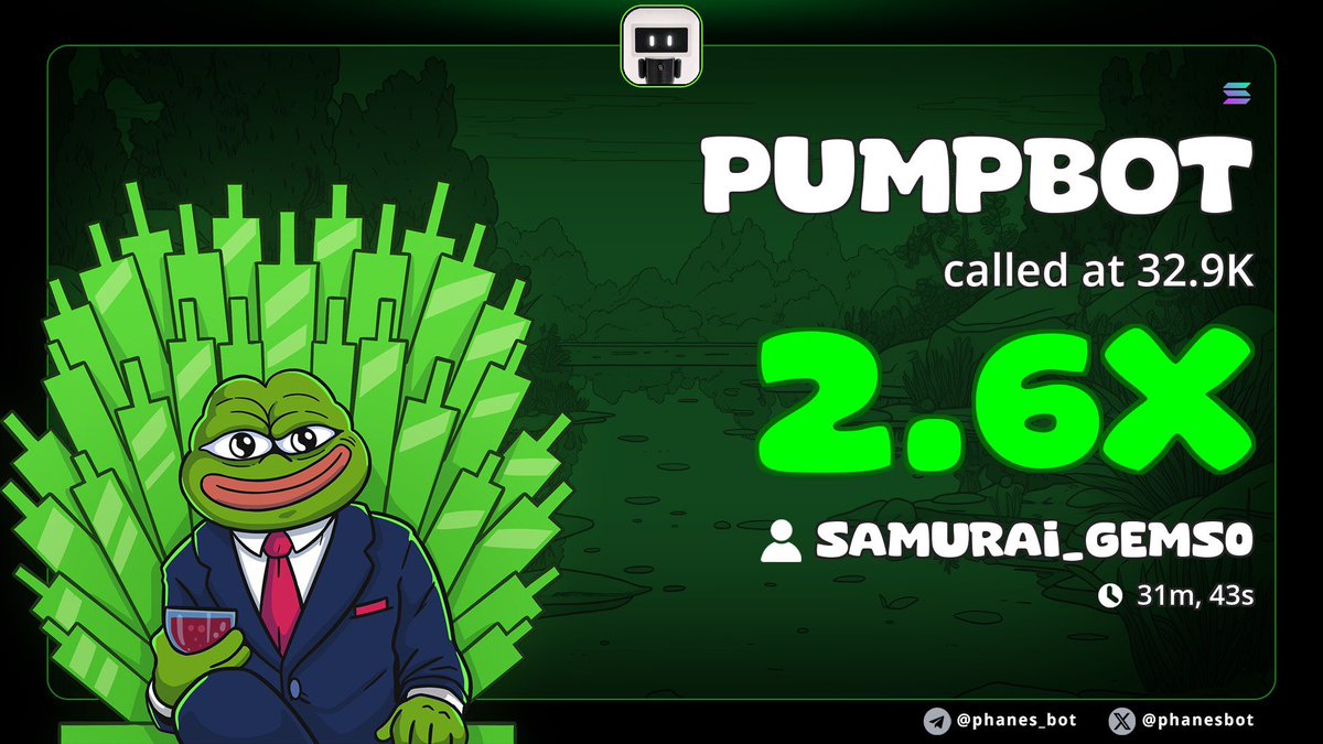 APES_CALLER1's tweet photo. 2.6x profit from my call on $PUMPBOT

2evSSArDSUdhsvq8HQWhGDKaHtieLoH773RH9USwpump

#solana #memecoins #crypto #bitcoins #binance https://t.co/eg9IpTs3ZB