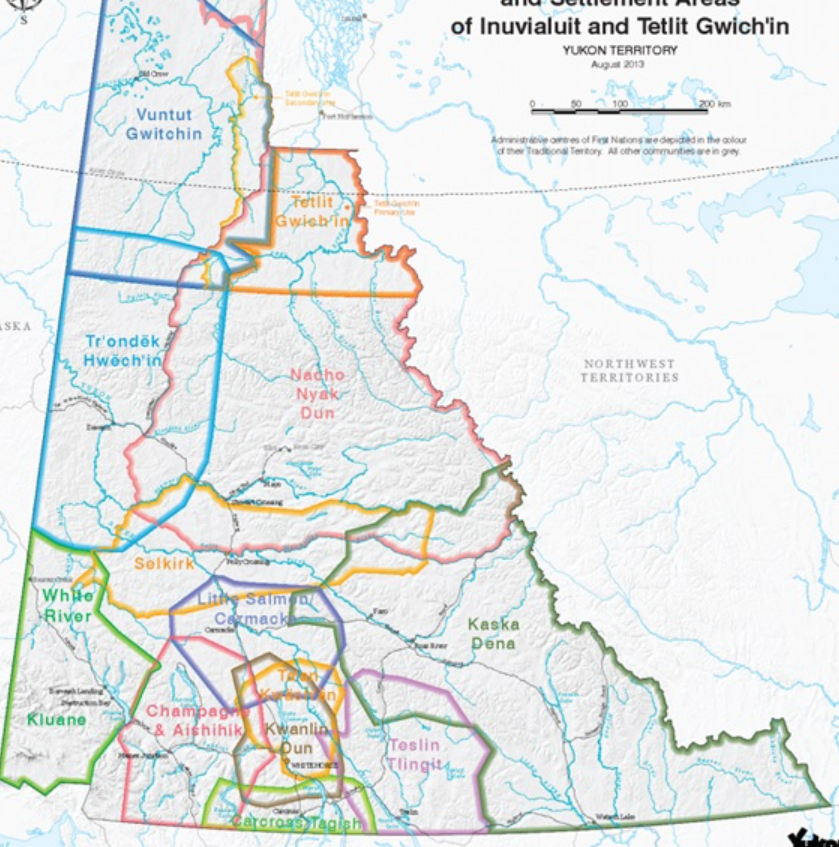 pothen's tweet photo. In case you wondered, when reading the news about Gavin McKenna, here's where the Trʼondëk Hwëchʼin Nation is. https://t.co/H56BIF2VUE #leafs #tmltalk #cdnpoli https://t.co/jFT48w73ba