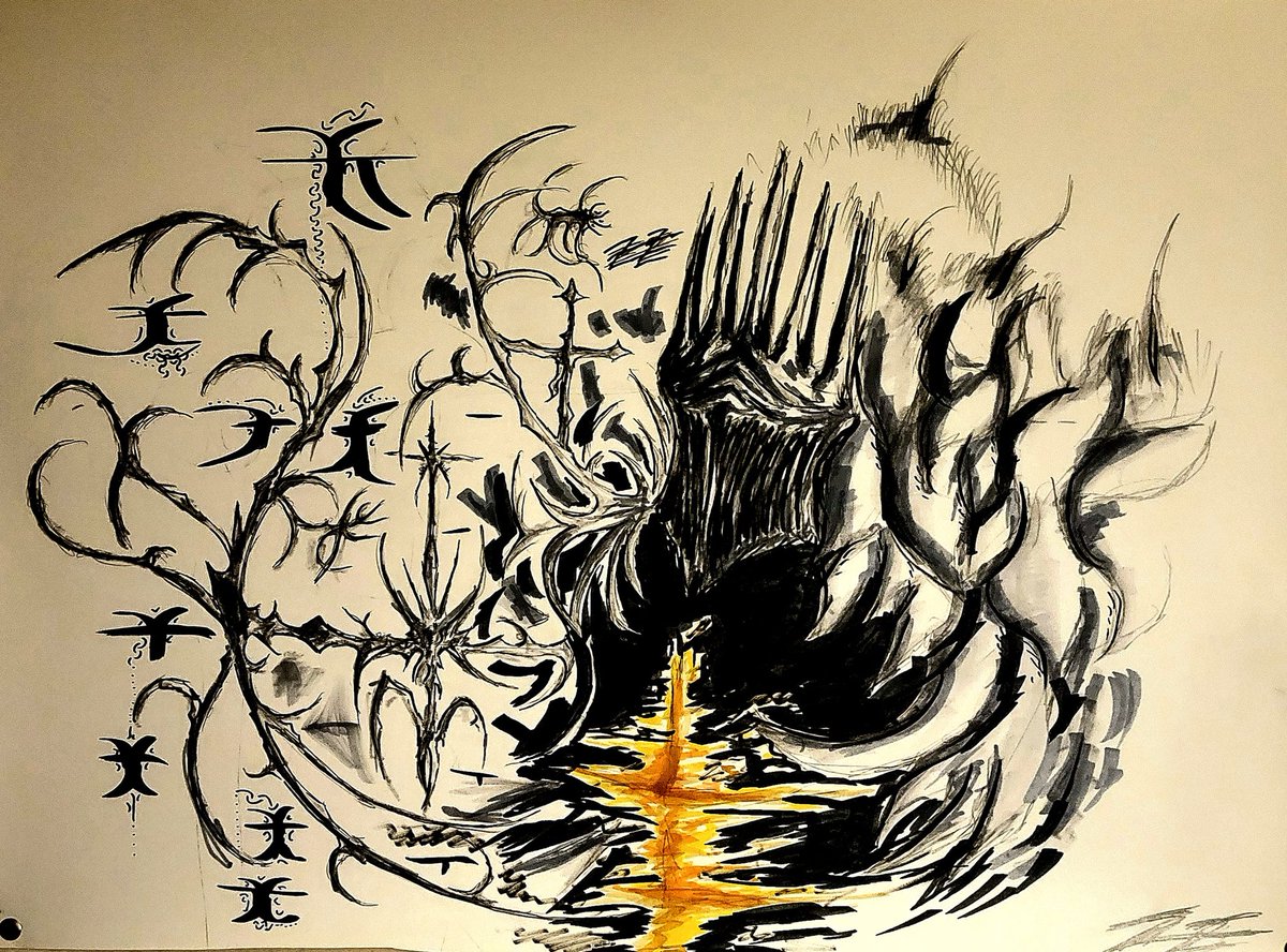 AzullaLit's tweet photo. tried to draw heolstor from elden ring nightrein with some cybersigil thingies idk https://t.co/4Thjd8zdIv