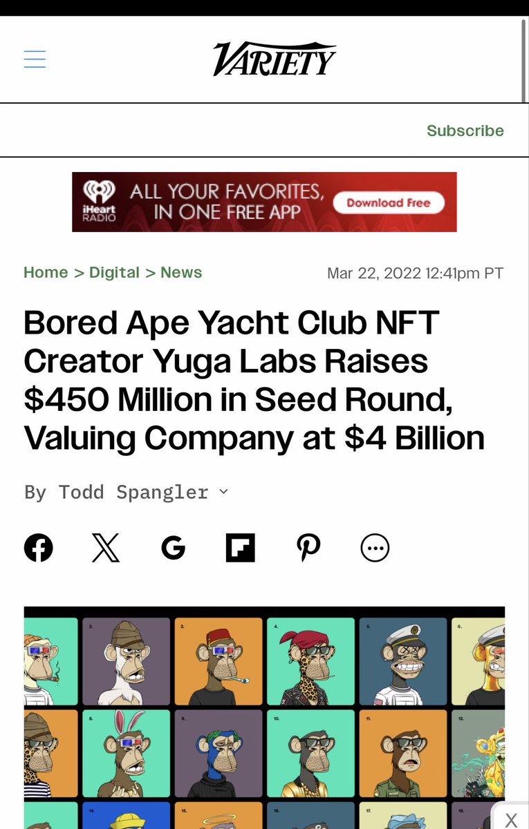 alexkehr's tweet photo. It’s kind of wild that Bored Ape Yacht Club raised $450m and then vanished https://t.co/tlJ6fgmFBT