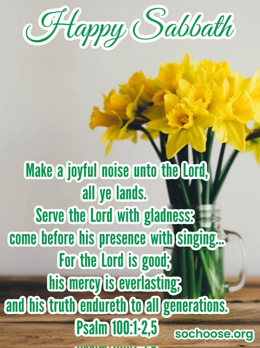 GraceAndMercy_7's tweet photo. Make a joyful noise unto the Lord, all ye lands. Serve the Lord with gladness: come before his presence with singing... For the Lord is good; his mercy is everlasting; and his truth endureth to all generations.
Psalm 100:1-2,5
https://t.co/L1nOwbUmVc https://t.co/p53atGXaex