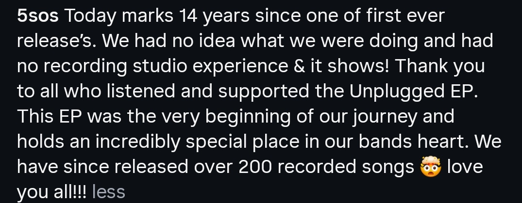 5SOSHunters's tweet photo. Unplugged is 14 years old today 😭

5SOS via ig 🧵 https://t.co/siS0MpMqvm
