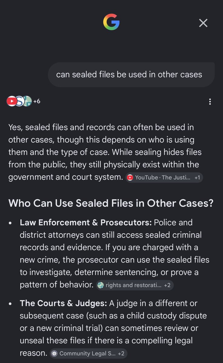 talus74's tweet photo. Files get sealed to block release through FOIA. That doesn’t mean they take all the files and lock them in a cabinet. Those files were still available to the DOJ. They could still be used as evidence and to bring charges against other people. 

I would recommend you follow your own advice and do a little further reading.