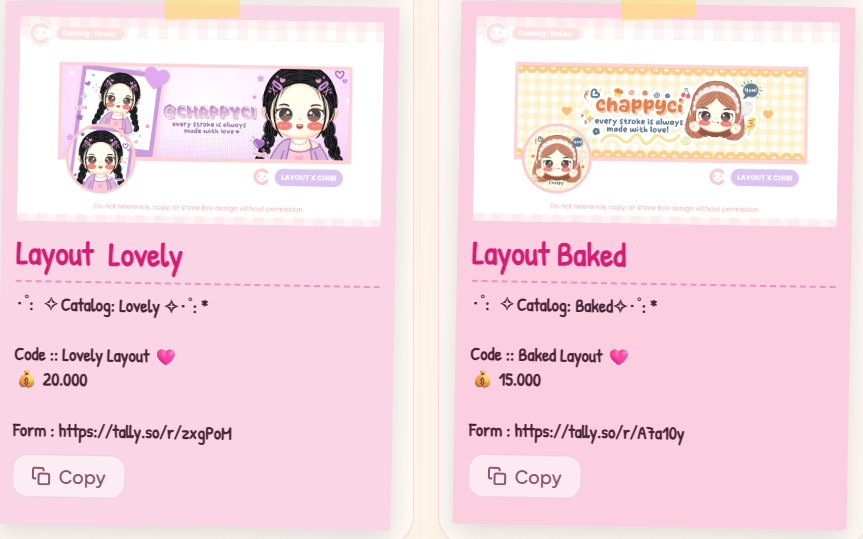 chappyci's tweet photo. sbnrnya aku punya catalog tapi jarang di promosiin aja.. kalo mau di order ttp bisa kok😭 https://t.co/ev3hfRzQDz