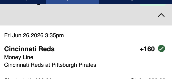 SPandXx's tweet photo. Paul Skenes? No problem.

✅ Cincinnati Reds +160 💰

#GamblingX #SportsPicks #MLBPicks https://t.co/vOuquVU8t8