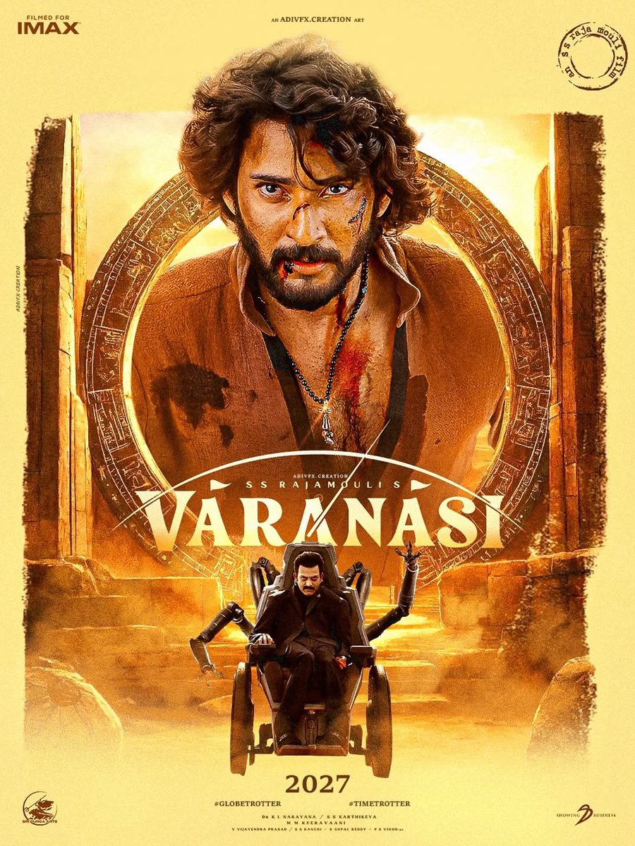 Kkdtalkies's tweet photo. The shooting of the #Varanasi movie will be completed by October 2026.

Global Releasing On April 7th 2027...🔥🔥 https://t.co/UZVKMdINGm
