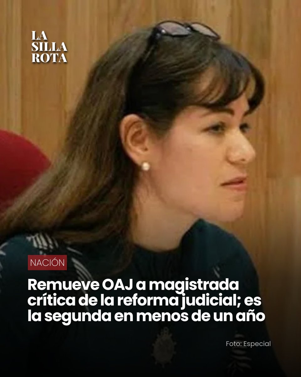 lasillarota's tweet photo. ⚖️ #Nación | La magistrada Taissia Cruz Parcero denunció que el Órgano de Administración Judicial la cambió de tribunal un día antes de una sesión, lo que impidió resolver 22 asuntos, entre ellos dos propuestas de libertad, que ahora deberán esperar hasta después del periodo vacacional.

🔗 https://t.co/8p5fXaznQA