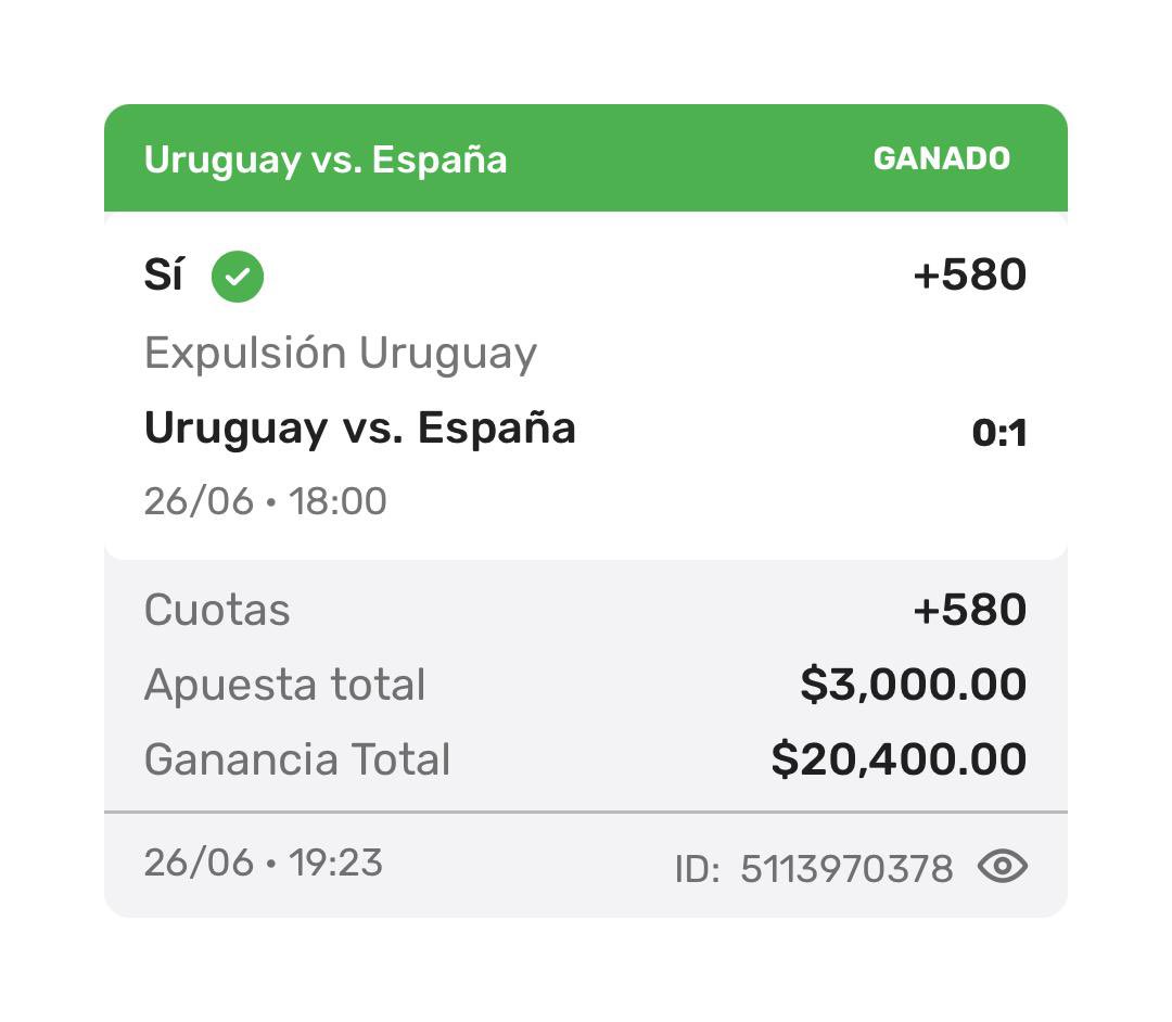 KuinoPicks's tweet photo. Nosotros seguimos cobrando momios marranos en el premium, cobramos esto en Uruguay vs España🤑🐷 #gallitovip #cristianrey #apuestas  #apuestas https://t.co/bGkU0sGsRH