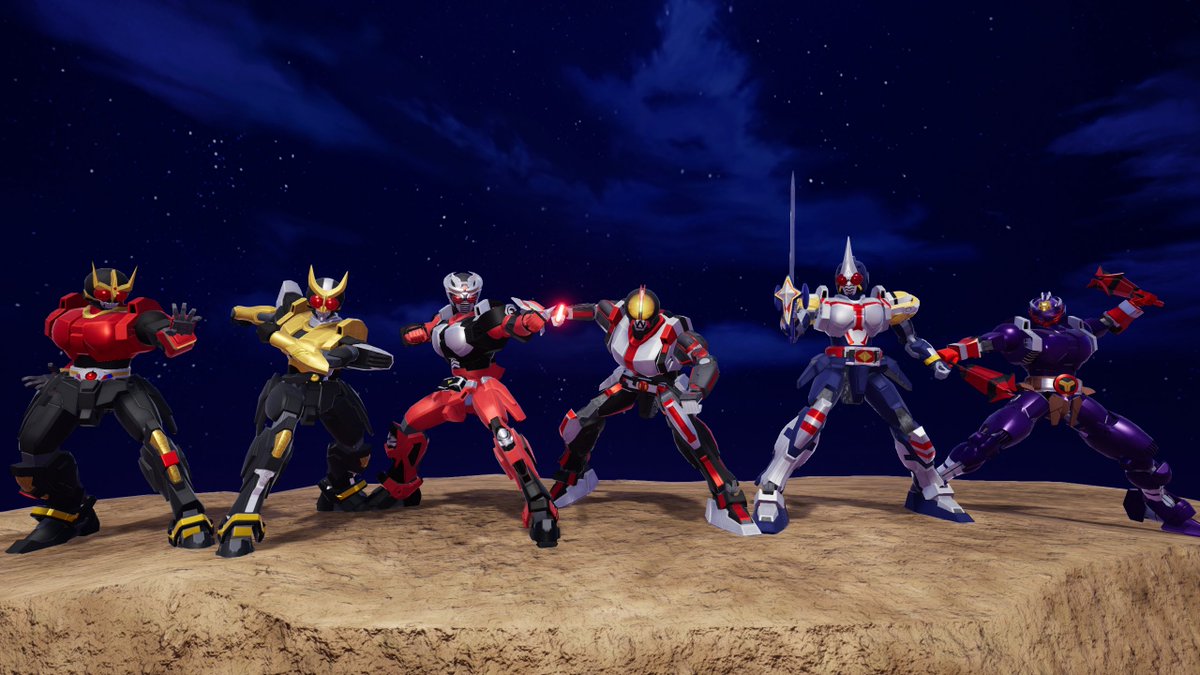 Rindlit's tweet photo. #ガンダムブレイカー4 
#ガンブレ4 
#仮面ライダー
新たな個性! これが平成！
平成仮面ライダー+平成に生まれた昭和ライダー

全部完成したから、4枚を並べてみた~ https://t.co/wPJbXxp3Ql