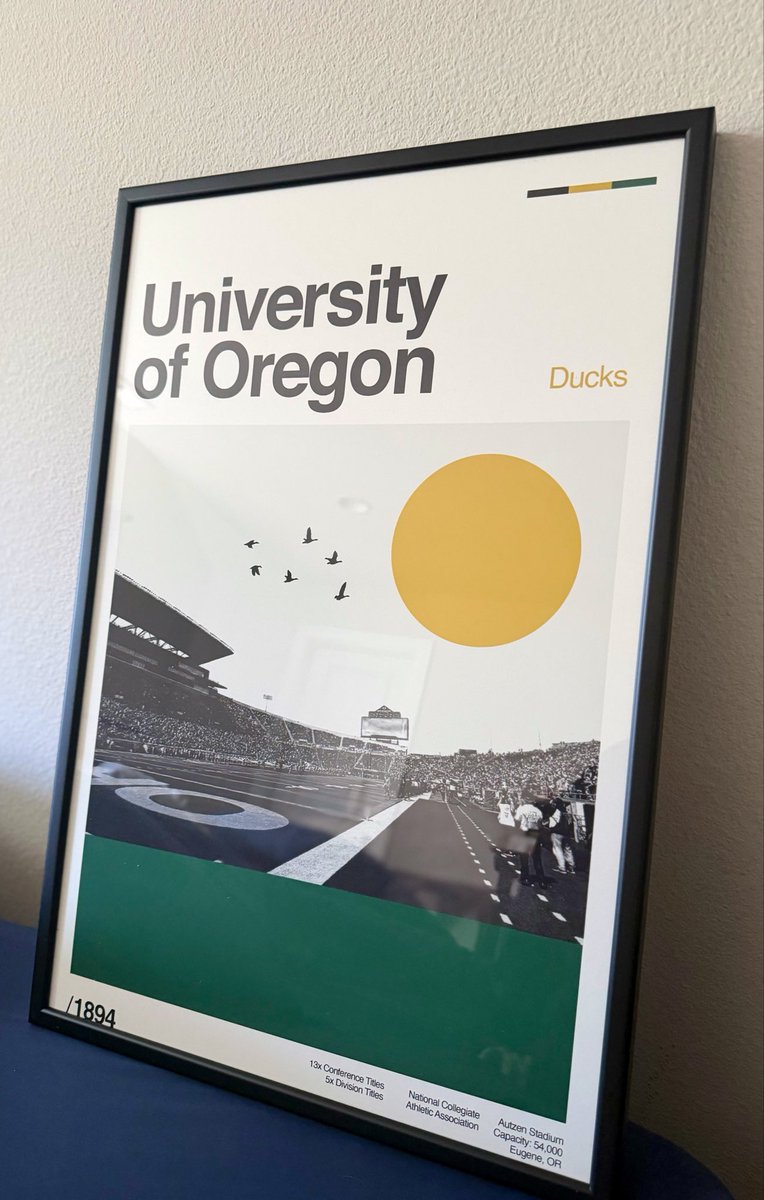 emilyetaylor23's tweet photo. totally in love with my new piece of art that came today #GoDucks https://t.co/tOfviJ3Ksa