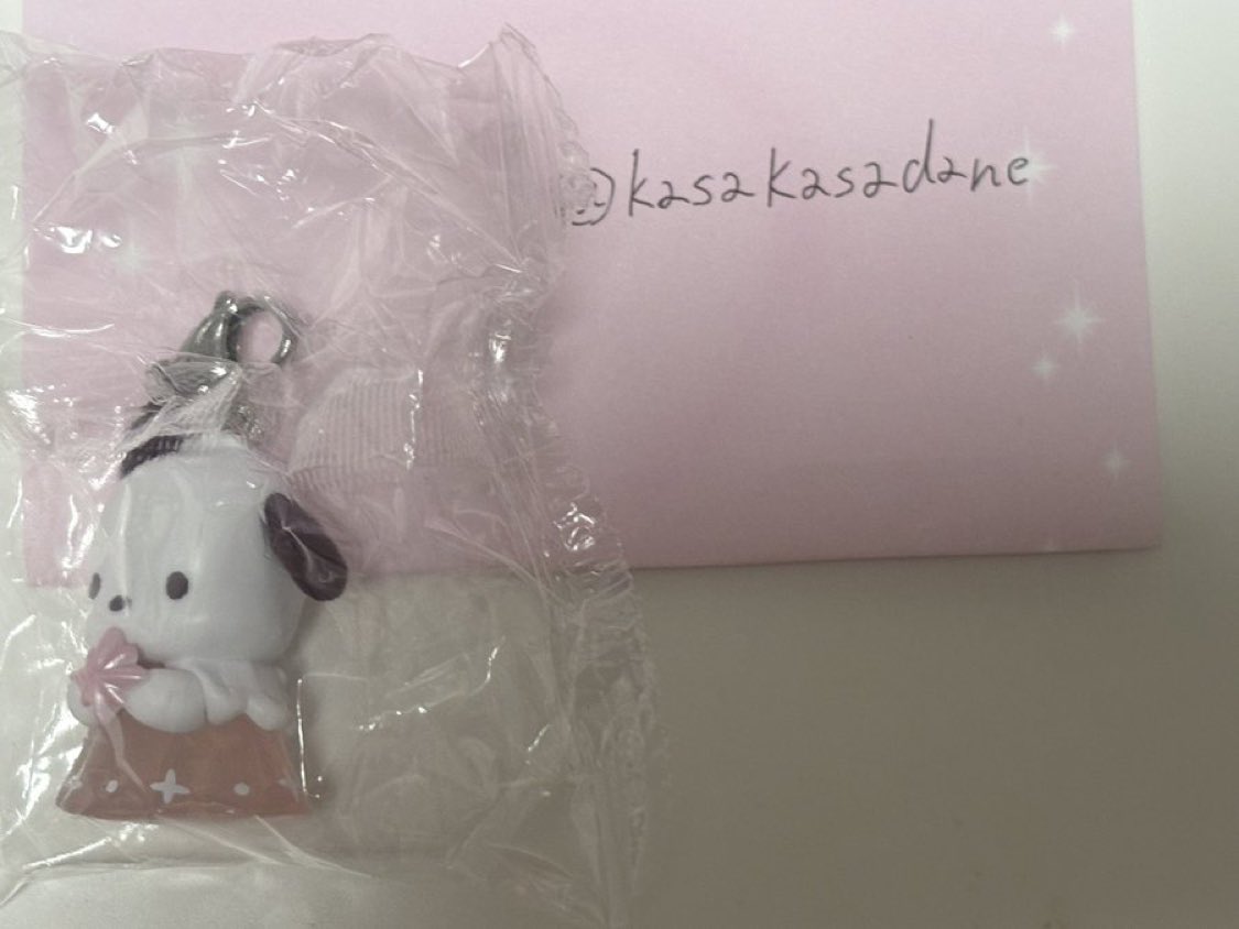 kasakasadane's tweet photo. サンリオキャラクターズ 星色天使チャーム キャンディピンクver. 交換  サンリオ

譲　ポチャッコ

求　シナモン　シナモロール

都内手渡し（池袋）
本日池袋、渋谷、代々木
郵送（トラブル防止のためプロカ必読） https://t.co/zLb3yIxI3S