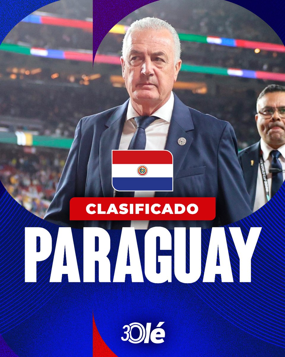 DiarioOle's tweet photo. ¡PARAGUAY SE ASEGURÓ LA CLASIFICACIÓN COMO MEJOR TERCERO! 🇵🇾👏

Tras los resultados del Grupo H, el seleccionado de Alfaro pasó a los 16AVOS del Mundial https://t.co/QSPNF28vmW