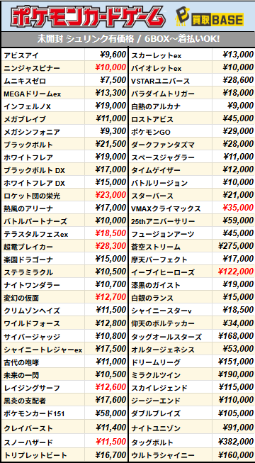 📢#ポケカ 買取一覧更新！ ￣V￣￣￣￣￣￣￣￣￣￣ 6月27日(土)11:14
