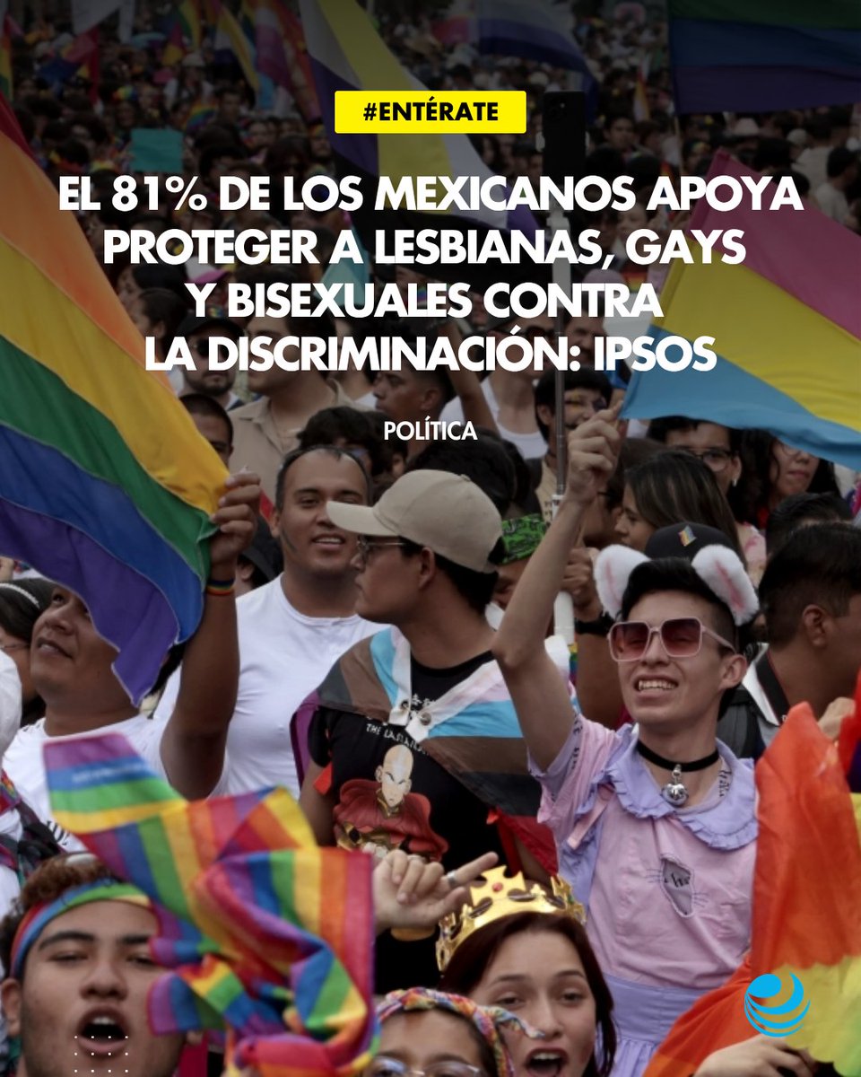 eleconomista's tweet photo. 📣 #Entérate | El informe revela que el 81% de los mexicanos encuestados está de acuerdo en que las personas lesbianas, gays y bisexuales deben estar protegidas contra la discriminación, mientras que un 78% extiende este mismo respaldo hacia las personas transgénero. 🏳️‍🌈🇲🇽
https://t.co/PkhPIptug3