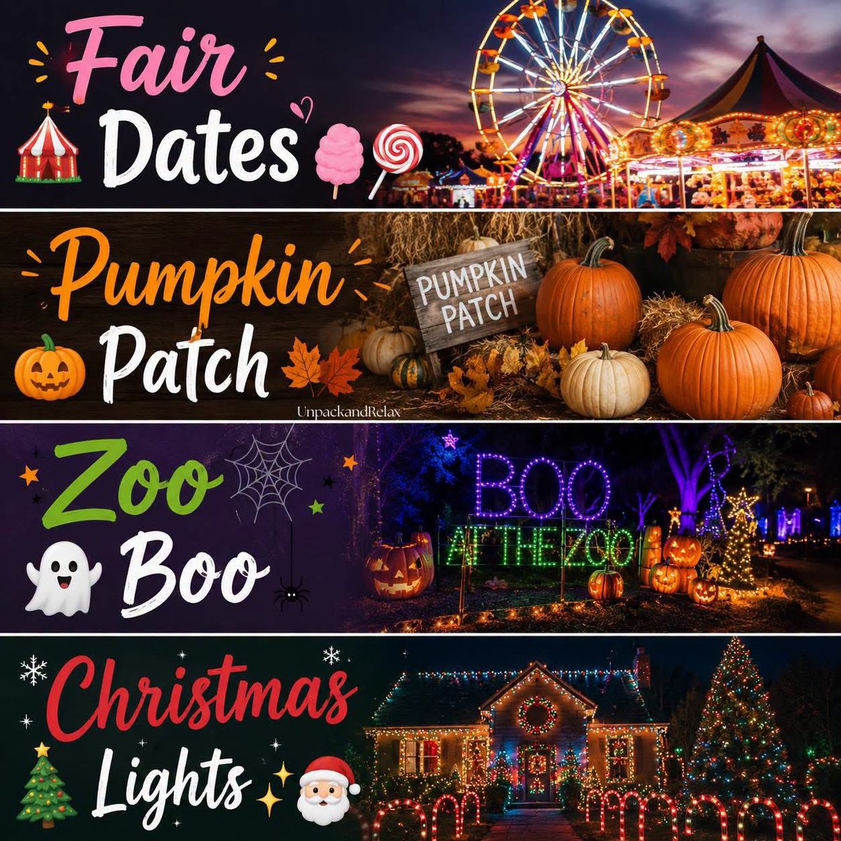 layxsnv's tweet photo. Who else is ready for Fair dates, Pumpkin Patches, Zoo Boo, and Christmas lights? 🎡🎃👻🎄✨ https://t.co/Z7mnDi67Qq
