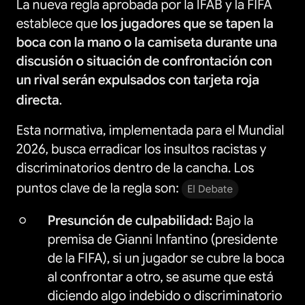 MisaOffi's tweet photo. @Llourinho Es solo en tumultos, pero la regla no está clara si no la lees, si vas a encarar un rival y en plena discusión te tapas listo, chao, roja directa. https://t.co/IWDM2F5bkb
