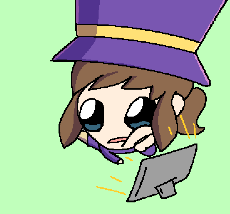 ahatindraw's tweet photo. [Day 289] Very boring 
#AHIT #AHatinTime
#Hat_kid #ArtistOnTwitter #ahit #chibi #ahatintime #hatkid  #hatgirl #cute #ibisPaintX https://t.co/6Mzu1V2W4C