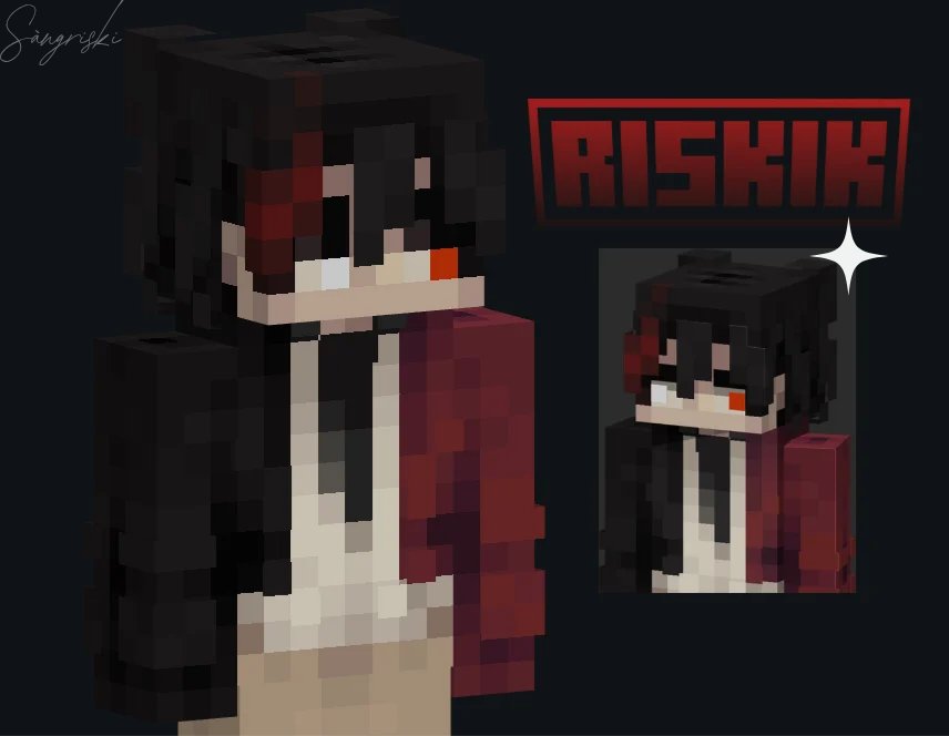 _Riskikcekek's tweet photo. Just made my own OC edit hehe, what do y'all think? Is my OC good and the edit fire too? XD #minecraft #edit #random https://t.co/Re58EPPTTi