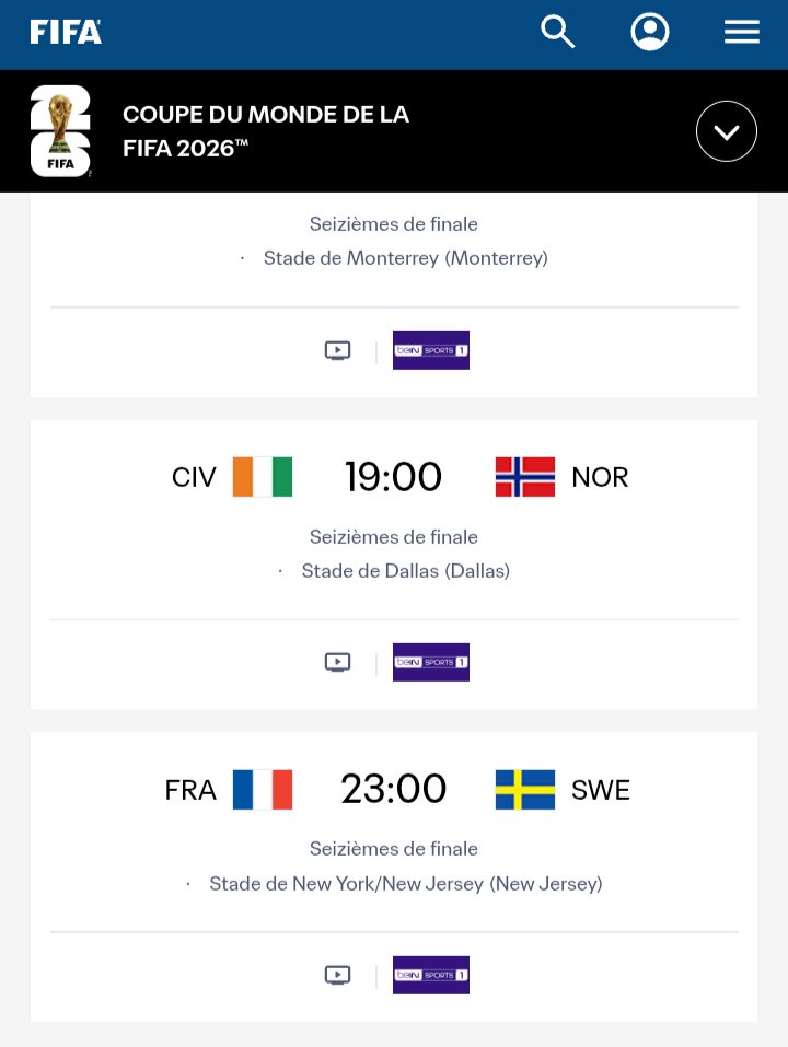 Hideakit3130's tweet photo. @Ulty07 @lnstantFoot Je viens de regarder sur le site de la FIFA et c'est le cas (par contre l'horaire du match on en parle pas) https://t.co/T71NHOQfS4