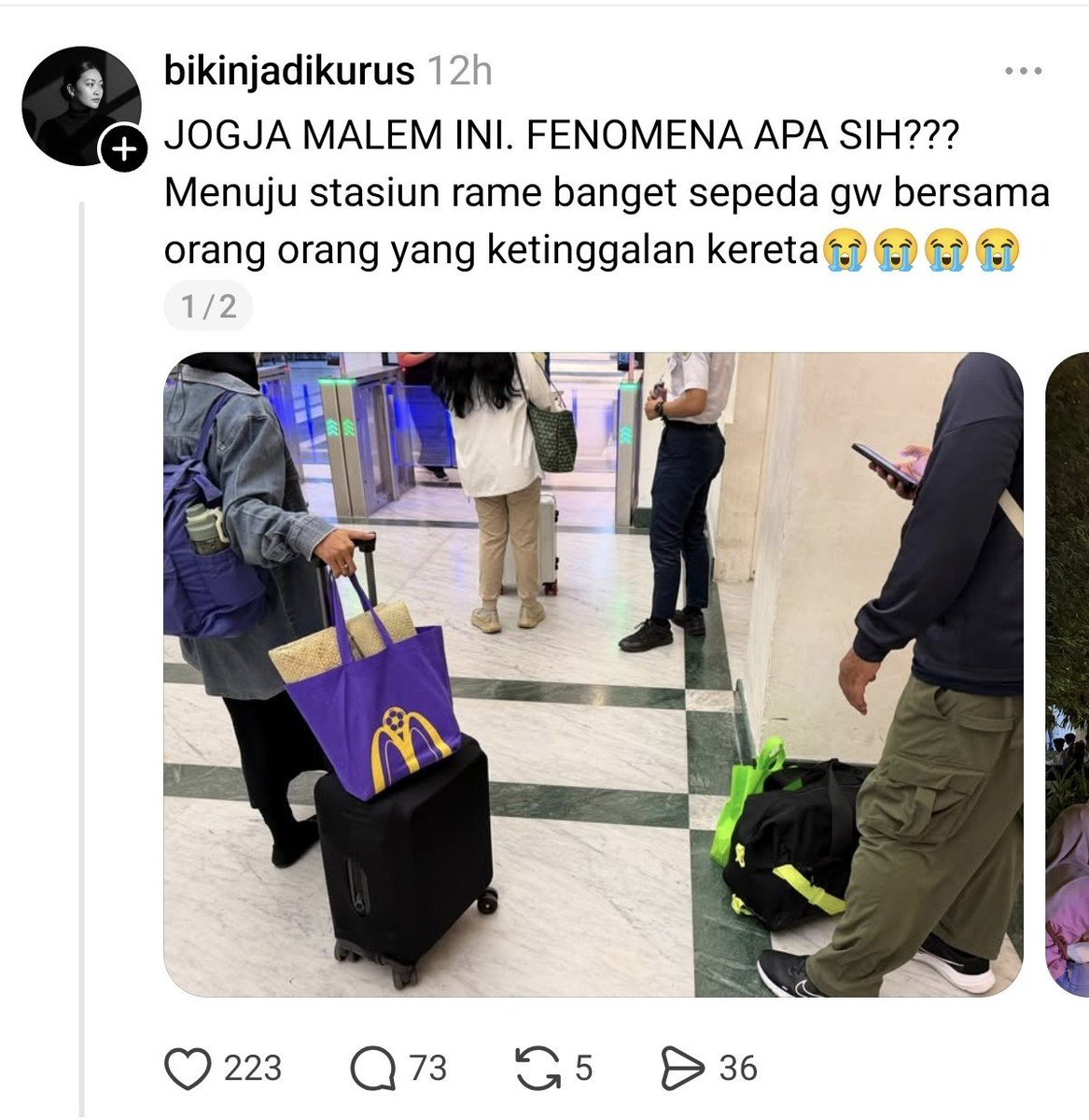 MiskinTV_'s tweet photo. Jogja Last Friday Ride (JLFR) yang merupakan gerakan kebudayaan bersepeda santai malam hari (night ride) yang rutin diadakan setiap hari Jumat terakhir di setiap bulannya di Kota Yogyakarta, mulai menuai banyak keluhan pengguna jalan yang lain. 

Keluhan utamanya karena membuat macet jalan, beberapa pesepeda yang tidak taat aturan, hingga beberapa insiden/kecelakaan kecil.