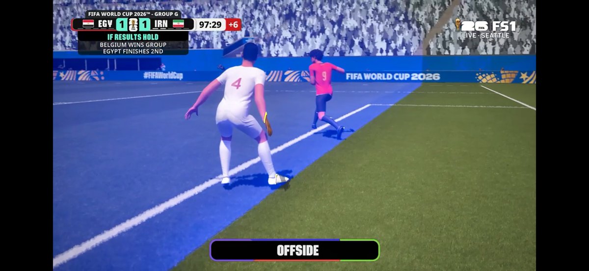 Naso0y's tweet photo. Iran got scammed tonight by FIFA, the VAR didn’t capture the other player behind 9. This goal got robbed. #fifaworldcup #fifavar https://t.co/iKzU2g7B68
