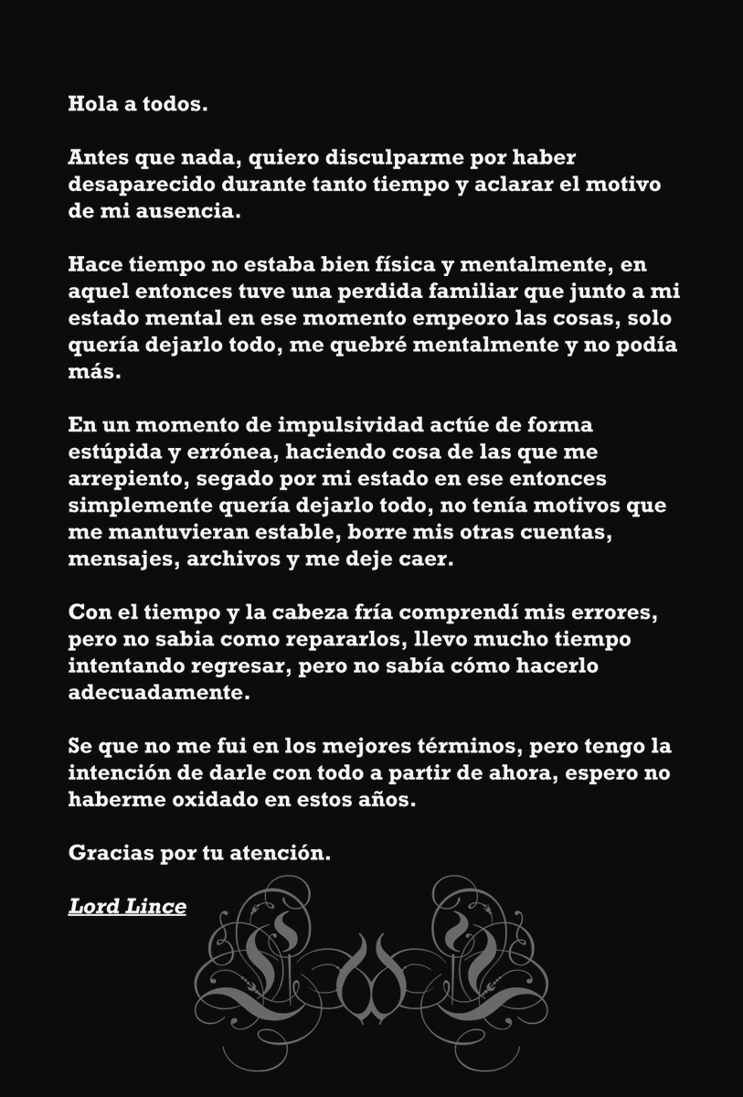 Lord_lince's tweet photo. Hola de nuevo. 👋🥲 https://t.co/Y8p5ri5LWY